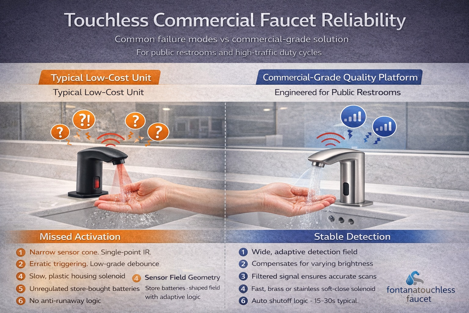 Fontana Eco Series � water-saving touchless faucets